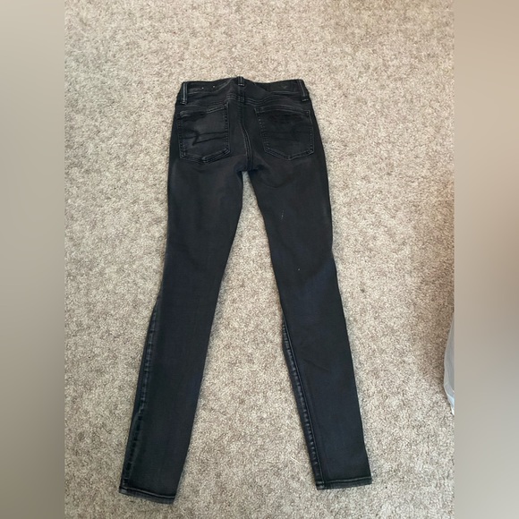 American Eagle Outfitters dark gray ripped jeans - Picture 2 of 2